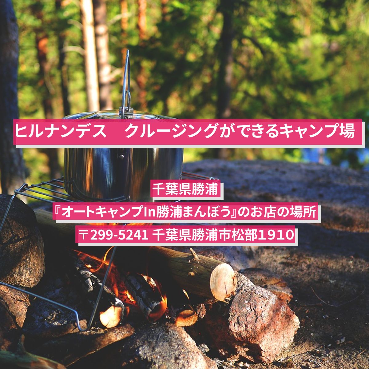 【ヒルナンデス】クルージングができるキャンプ場　千葉県勝浦『オートキャンプIn勝浦まんぼう』のお店の場所〔いとうあさこ・大久保佳代子〕