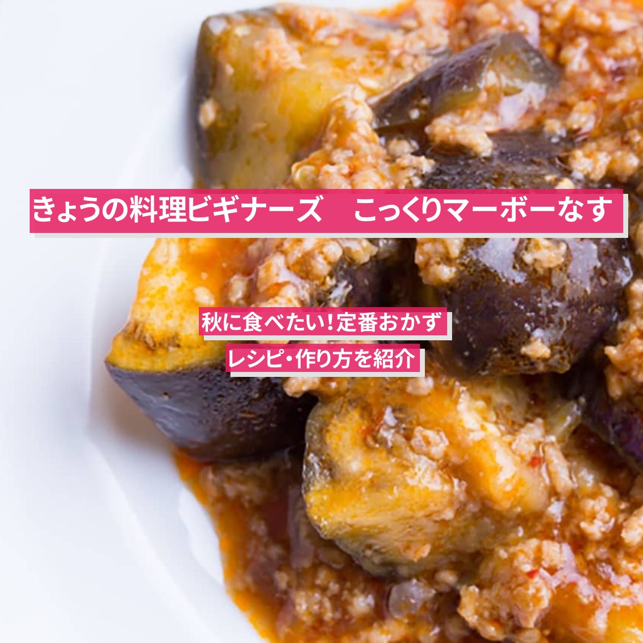 【きょうの料理ビギナーズ】『こっくりマーボーなす』レシピ・作り方を紹介