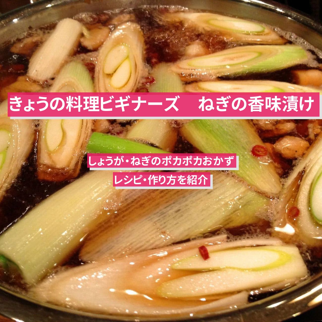 【きょうの料理ビギナーズ】『ねぎの香味漬け』のレシピ・作り方を紹介