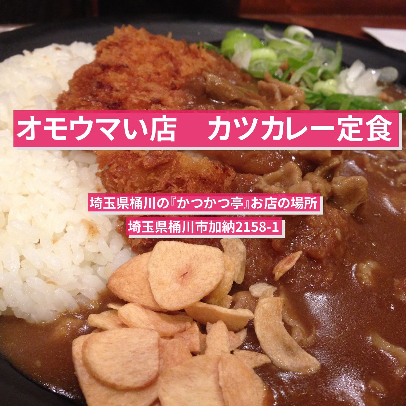 【オモウマい店】不思議カツカレー定食『かつかつ亭』埼玉県桶川のお店の場所