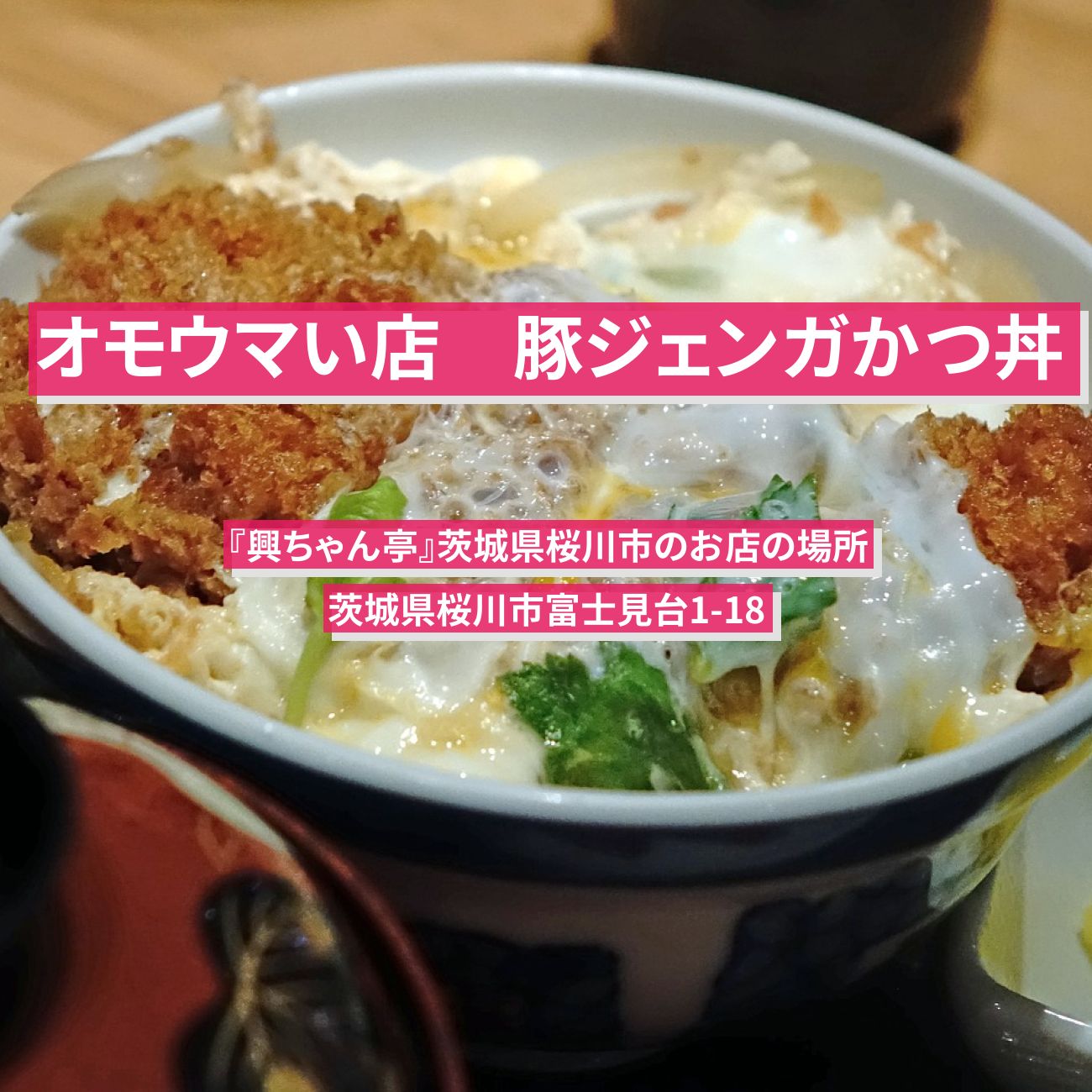 【オモウマい店】豚ジェンガかつ丼『興ちゃん亭』茨城県桜川市のお店の場所