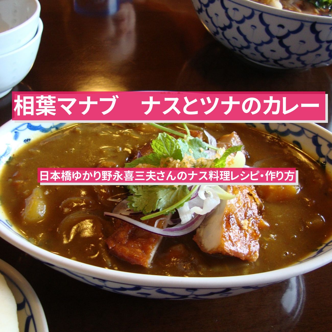 【相葉マナブ】『ナスとツナと納豆のカレー』日本橋ゆかり野永喜三夫さんのナス料理レシピ・作り方