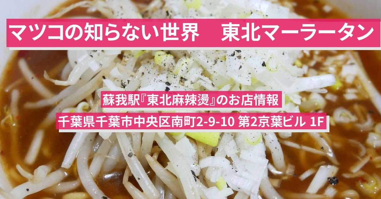 【マツコの知らない世界】東北マーラータン・ゴマだれベース『東北麻辣燙』蘇我駅のお店情報