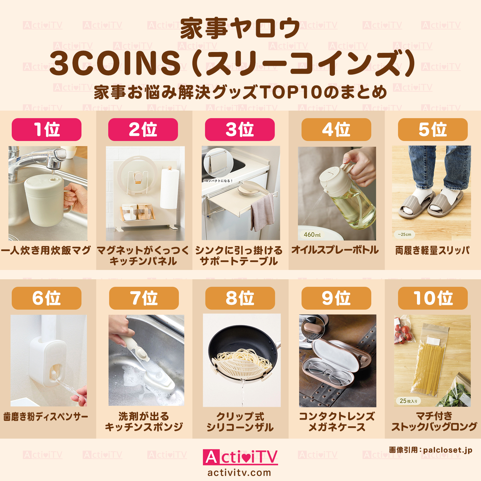 【家事ヤロウ】3COINS(スリーコインズ)『家事お悩み解決グッズ』まとめ・お取り寄せ情報